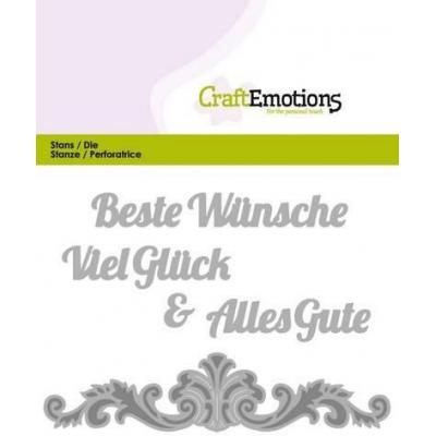 CraftEmotions Deutsch Stanzschablonen - Beste Wünsche